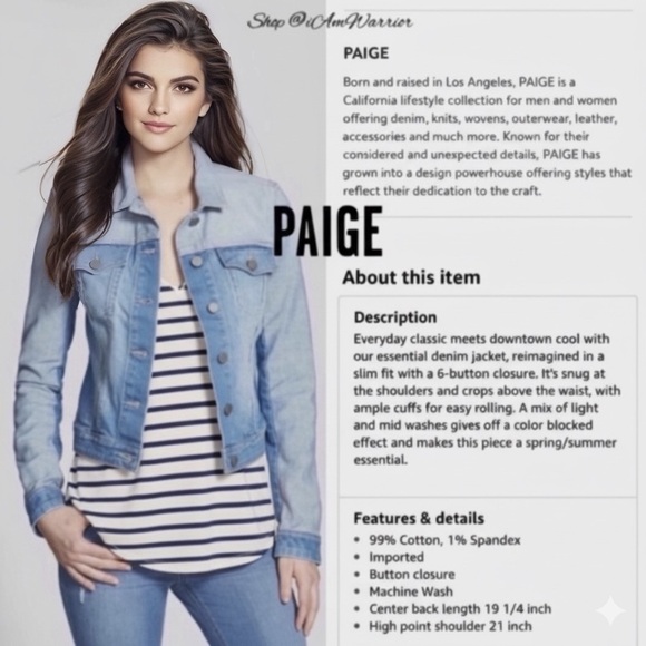 Paige ombrรฉ color block cropped denim jacket *shop@iamwarrior - Picture 4 of 10